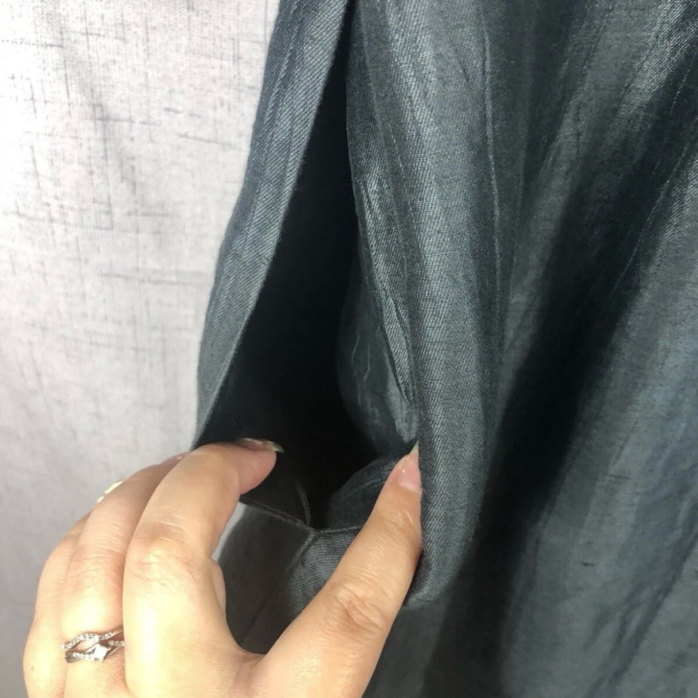 J. Crew Dark Grey Dupioni Silk Blend Shift Dress / Pockets - 14 - Picture 6 of 9